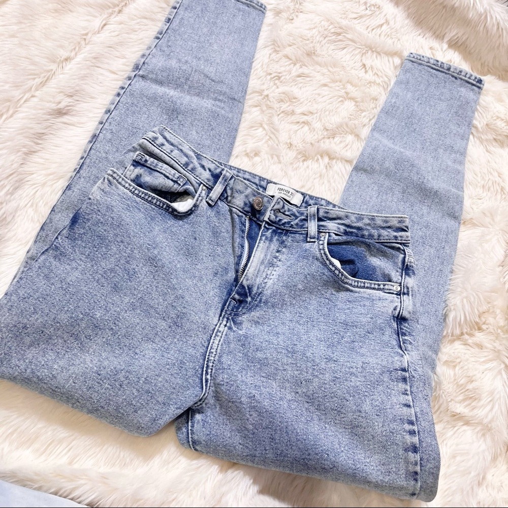 Y2k style acid wash skinny jeans 28